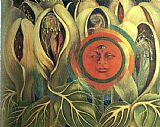 Frida Kahlo Canvas Paintings - Sun and Life